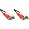 GoodConnections Cable de audio RCA estéreo, 2x conector RCA macho a 2x conector RCA macho, 1,5 m, negro 5901-D