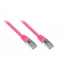 GoodConnections Cable de red RNS con protección de lengüeta, Cat. 5e, SF/UTP, PVC, 100 MHz, magenta, 7,5 m (855M-075)