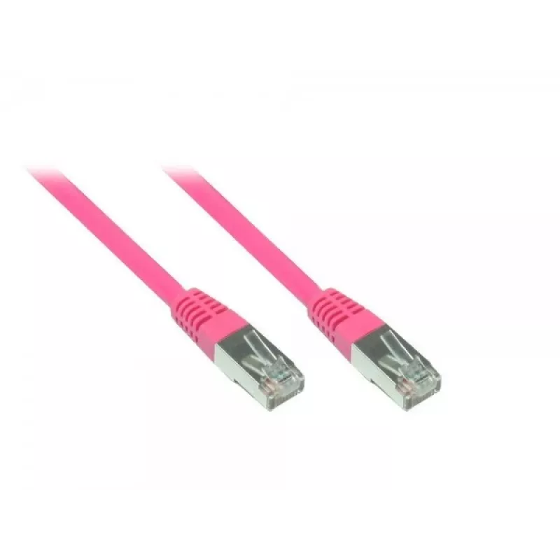 GoodConnections Cable de red RNS con protección de lengüeta, Cat. 5e, SF/UTP, PVC, 100 MHz, magenta, 7,5 m (855M-075)