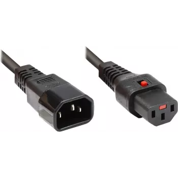 GoodConnections Alcasa C14/C13 Cable de extensión de alimentación 1m negro 10A 250V 1600-IEC10