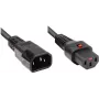 Good Connections Alcasa 1600-IEC10 cable de alimentación C14 a C13, macho/hembra, recto, 1 m, negro