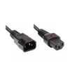Good Connections Alcasa 1600-IEC10 cable de alimentación C14 a C13, macho/hembra, recto, 1 m, negro