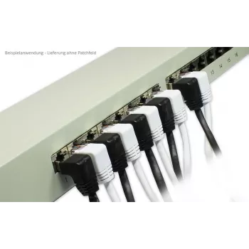 GoodConnections Cat. 5e F/UTP Cable de red, blanco, RJ45 en ángulo 90° hacia abajo, 1m 805W-010WI
