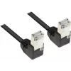Good Connections Cable de red Cat 5e F/UTP, 3m, negro, conectores RJ45 en ángulo 90° hacia abajo 805S-030WI