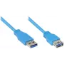 GoodConnections Cable de extensión USB 3.0 conector A macho a conector A hembra, azul, 1 m (2711-B01)