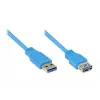 GoodConnections Cable de extensión USB 3.0 conector A macho a conector A hembra, azul, 1 m (2711-B01)