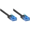 GoodConnections Cat. 6a U/UTP Cable de red plano, 500 MHz, negro, 1 m 8060-HF015S