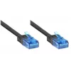 GoodConnections Cat. 6a U/UTP Cable de red plano, 500 MHz, negro, 1 m 8060-HF015S