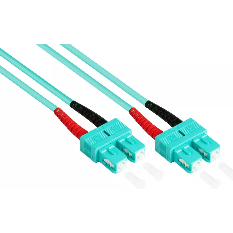 GoodConnections LW-810SC3 OM3 Cable de conexión de fibra óptica multimodo dúplex, SC/SC, 50/125, 10 m