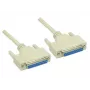 GoodConnections Cable módem nulo, DB25 hembra a DB25 hembra, 3m, niquelado, doble apantallado, negro 4030-3