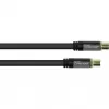 GoodConnections SmartFLEX Cable de antena, conector coaxial IEC macho a hembra, dorado, cuádruple apantallado, 120dB, negro, 10m (GC-M2057)