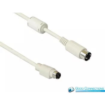 Good Connections Cable adaptador de teclado PS/2 a AT (conector Mini DIN de 6 pines a conector DIN de 5 pines, 0,2 m, negro) 4251-STS