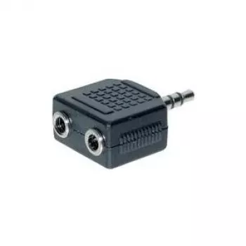 GoodConnections AD-352BU Cable adaptador de audio en Y 3,5mm estéreo macho a 2x 3,5mm estéreo hembra 20cm negro