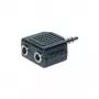 GoodConnections AD-352BU Cable adaptador de audio en Y 3,5mm estéreo macho a 2x 3,5mm estéreo hembra 20cm negro