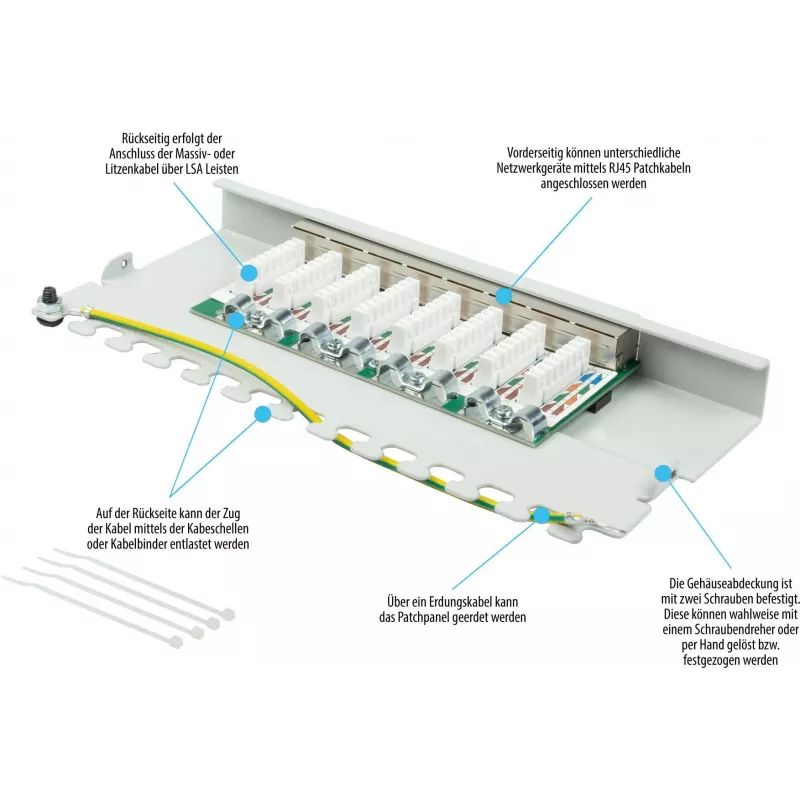 GoodConnections Alcasa GC-N0111 Módulo keystone RJ45 apantallado Cat6 - gris