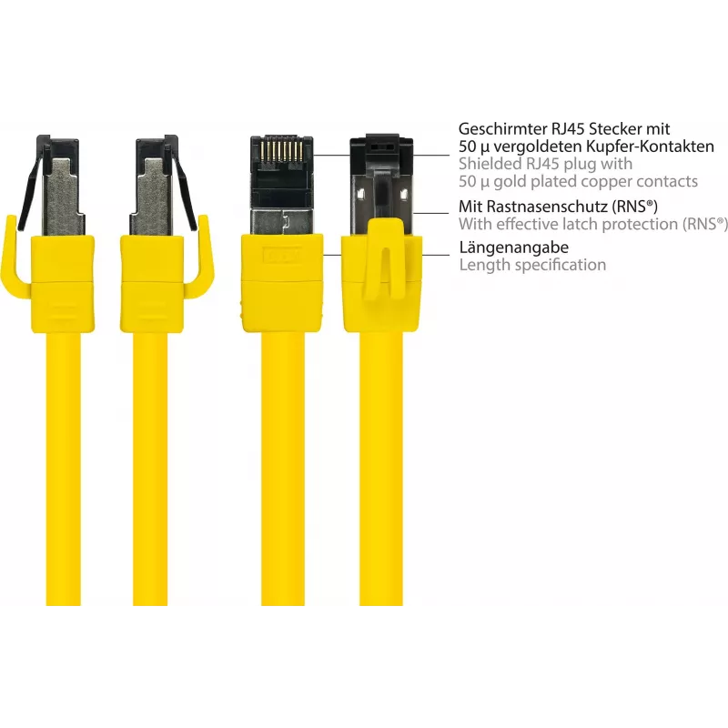 GoodConnections Alcasa 8080-030Y Cable de red Cat8.1 S/FTP, 3 m, amarillo
