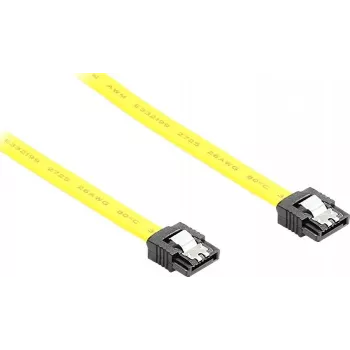 GoodConnections cable SATA III 6 Gb/s con clip metálico, 0,30 m, amarillo 5047-A03Y