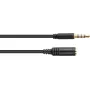GoodConnections cable alargador TRRS de 3,5 mm de 4 polos, conector macho a conector hembra, 2 m, negro AS-35V4B2