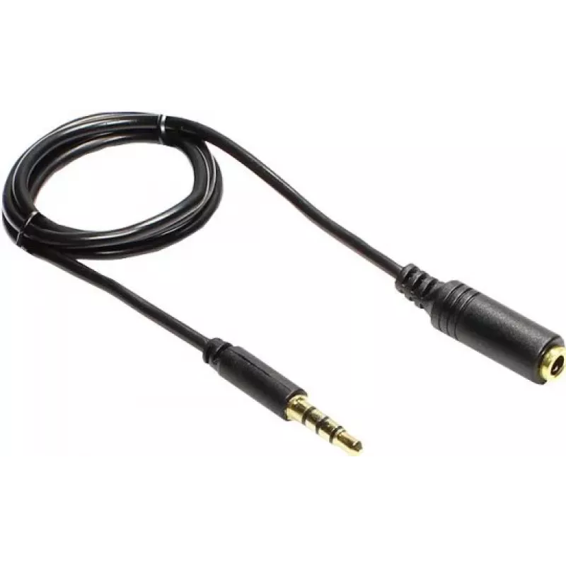 GoodConnections cable alargador TRRS de 3,5 mm de 4 polos, conector macho a conector hembra, 2 m, negro AS-35V4B2