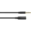 GoodConnections cable alargador de audio TRRS de 3,5 mm, conector macho a conector hembra, 5 m, negro AS-35V4B5