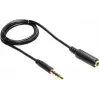 GoodConnections cable alargador de audio TRRS de 3,5 mm, conector macho a conector hembra, 5 m, negro AS-35V4B5