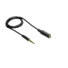 GoodConnections cable alargador de audio TRRS de 3,5 mm, conector macho a conector hembra, 5 m, negro AS-35V4B5