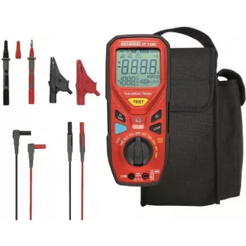 Benning IT 100 comprobador de aislamiento 50 V, 100 V, 250 V, 500 V, 1000 V 20 GΩ 044107
