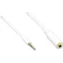 GoodConnections cable alargador de audio TRRS de 3,5 mm de 4 polos, conector macho a conector hembra, blanco, 5 m AS-35V4W5
