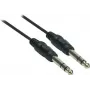 Good Connections cable de audio jack de 6,3 mm a jack de 6,3 mm, 1,5 m, niquelado, negro 1963-015