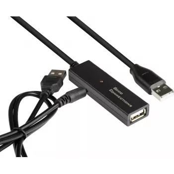 Good Connections cable alargador USB 2.0 activo, conector macho Type-A a conector hembra Type-A, cobre, negro, 15 m (GC-M0133)
