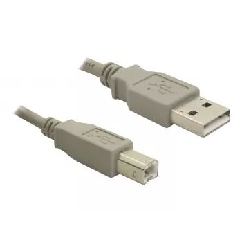 Delock cable USB 2.0 A macho a B macho Upstream, 3 m, negro 82216