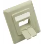 GoodConnections placa central 50x50 mm con marco embellecedor 80x80 mm para tomas de red, blanco perla RAL1013 (GC-N0154)