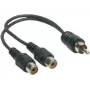 Good Connections 5901-KA cable adaptador de audio, 1x conector macho RCA a 2x conector hembra RCA, 0,2 m, negro