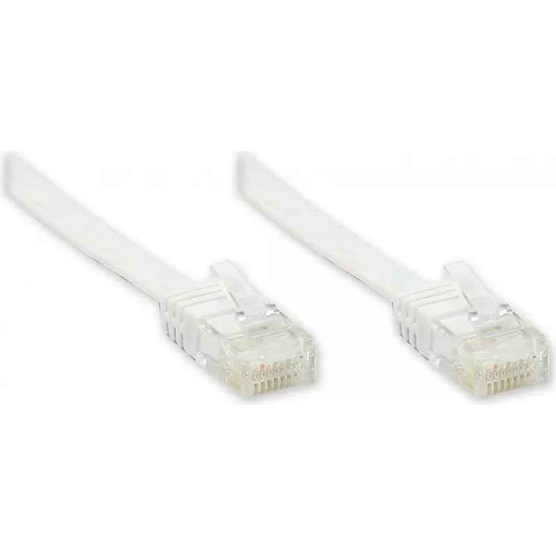 GoodConnections cable de parcheo plano Cat. 6 U/UTP, blanco, 1,0 m (806U-F010)