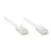 GoodConnections cable de parcheo plano Cat. 6 U/UTP, blanco, 1,0 m (806U-F010)