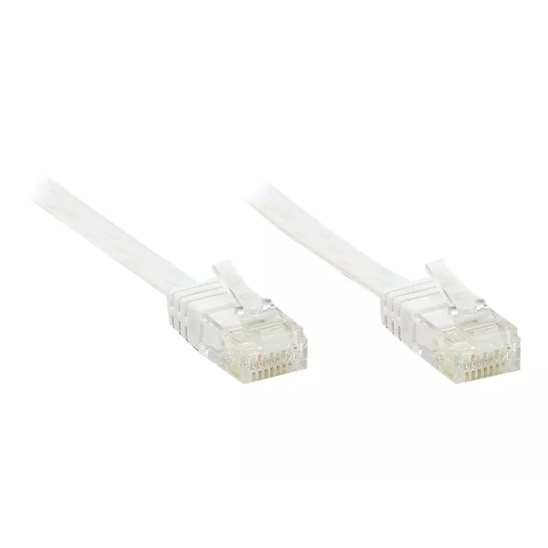 GoodConnections cable de parcheo plano Cat. 6 U/UTP, blanco, 1,0 m (806U-F010)
