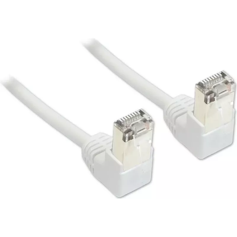 Good Connections cable de parcheo Cat. 5e F/UTP, blanco, 15 m, RJ45 acodado hacia abajo 805W-150WI