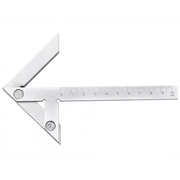 Donau Elektronik MLZW90 escuadra de centrado 90° aleación de aluminio buscador de centro para trabajar madera y metal, capacidad 100 mm
