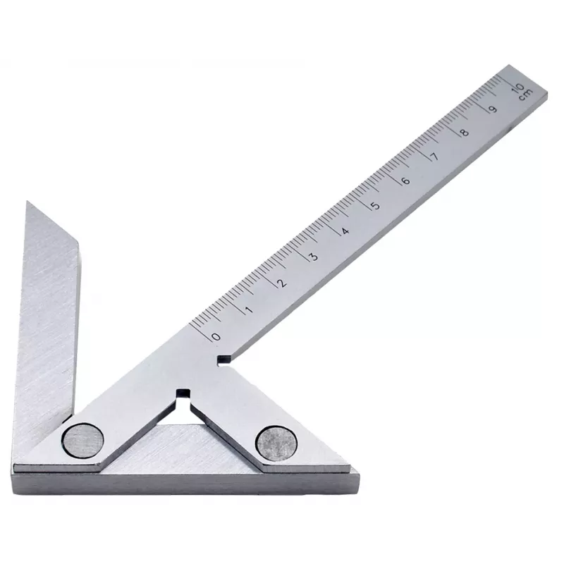 Donau Elektronik MLZW90 escuadra de centrado 90° aleación de aluminio buscador de centro para trabajar madera y metal, capacidad 100 mm