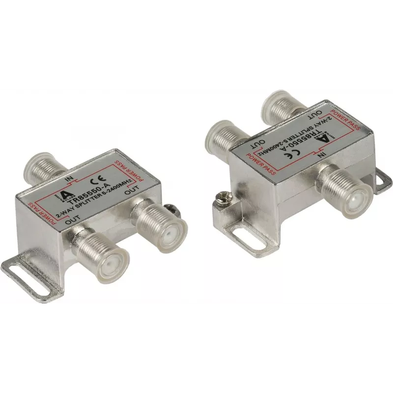 GoodConnections distribuidor SAT con conectores F, 2 vías, 5-2250 MHz