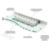 GoodConnections GC-N0113 panel de parcheo de escritorio Cat.6 8 puertos STP, 0,5U, sin herramientas, blanco puro RAL9010