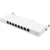 GoodConnections GC-N0113 panel de parcheo de escritorio Cat.6 8 puertos STP, 0,5U, sin herramientas, blanco puro RAL9010