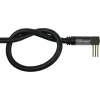GoodConnections cable de antena SAT SmartFLEX 7,5m – conector coaxial IEC acodado a conector hembra, dorado, cuádruple apantallado, 120dB, negro (GC-M2076)