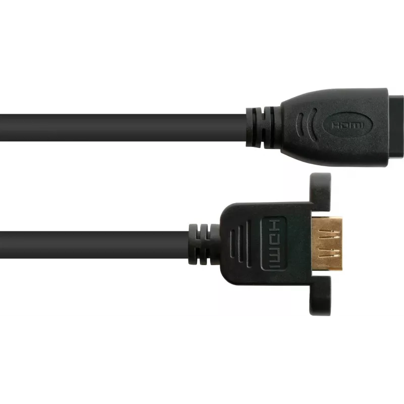 Good Connections cable de instalación HDMI, conector hembra HDMI Type-A a conector hembra de montaje en panel, 0,3 m, negro HDMI-AD23