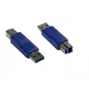 GoodConnections Alcasa USB-AD34 adaptador de USB-A a USB-B, azul