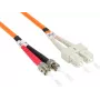 GoodConnections cable de parcheo de fibra óptica OM2 dúplex multimodo ST/SC, 50/125µm, 5m, naranja LW-805TC