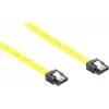 GoodConnections cable SATA 6 Gb/s con clip metálico, 0,50 m, amarillo 5047-A05Y