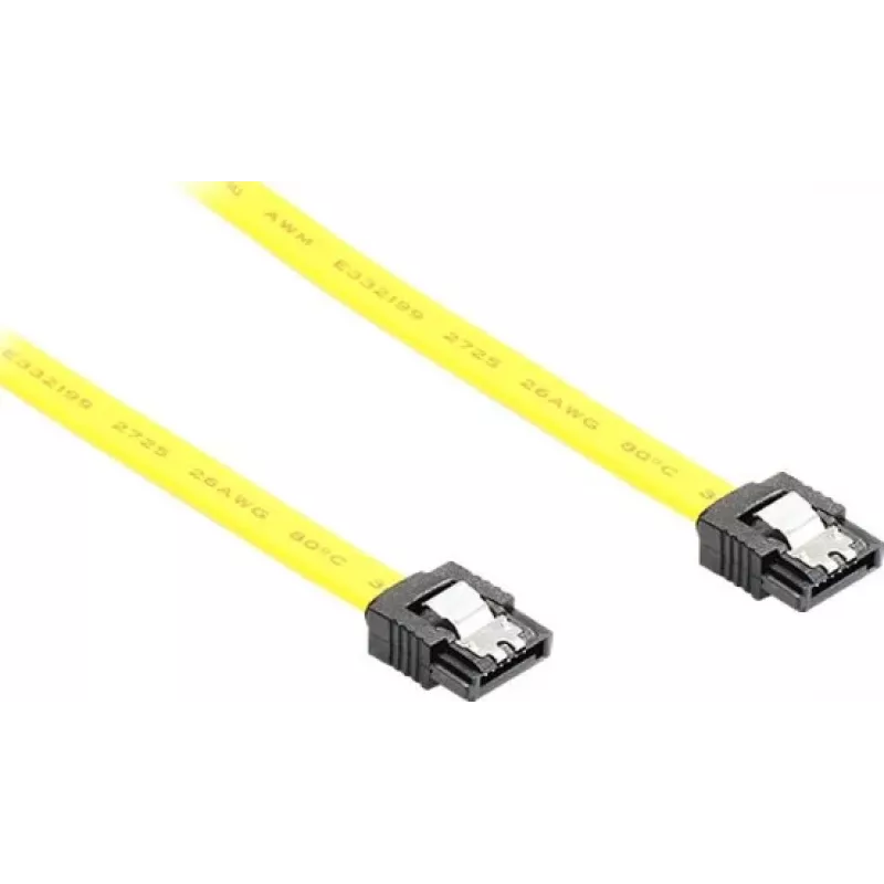 GoodConnections cable SATA 6 Gb/s con clip metálico, 0,50 m, amarillo 5047-A05Y