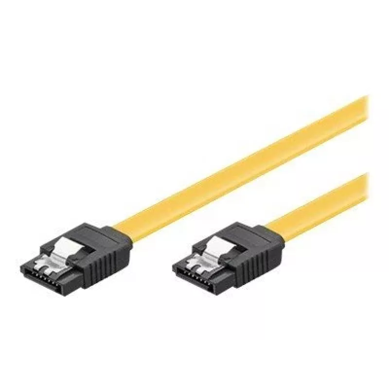 GoodConnections cable SATA 6 Gb/s con clip metálico, 0,50 m, amarillo 5047-A05Y