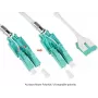 GoodConnections Alcasa LW-U820LC3 cable de parcheo de fibra óptica dúplex multimodo OM3 LC a LC, 20 m, aqua